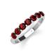 4 - Kathleen 3.40 mm Round Red Garnet Wedding Band 