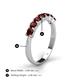 5 - Kathleen 3.40 mm Round Red Garnet Wedding Band 