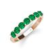 4 - Kathleen 3.40 mm Round Emerald Wedding Band 