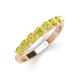 4 - Kathleen 3.40 mm Round Yellow Diamond Wedding Band 