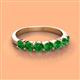 3 - Kathleen 3.40 mm Round Green Garnet Wedding Band 
