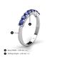 5 - Kathleen 3.40 mm Round Iolite Wedding Band 