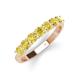 4 - Kathleen 3.40 mm Round Yellow Sapphire Wedding Band 