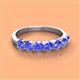 3 - Kathleen 3.40 mm Round Tanzanite Wedding Band 