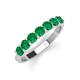 4 - Kathleen 3.40 mm Round Emerald Wedding Band 