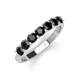 4 - Kathleen 3.40 mm Round Black Diamond Wedding Band 
