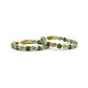 2 - Estella Green Garnet and Diamond Hoop Earrings 