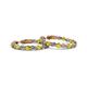 2 - Estella Yellow Sapphire and Diamond Hoop Earrings 