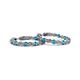 2 - Estella London Blue Topaz and Diamond Hoop Earrings 