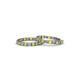 2 - Amia Yellow Sapphire and Diamond Hoop Earrings 
