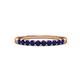 2 - Clara 2.40 mm Blue Sapphire 10 Stone Wedding Band 