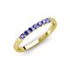 4 - Fiala 2.00 mm Tanzanite 7 Stone Wedding Band 