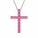 1 - Amen Pink Sapphire Cross Pendant 