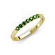 4 - Fiala 2.00 mm Green Garnet 7 Stone Wedding Band 