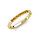 4 - Fiala 2.00 mm Citrine 7 Stone Wedding Band 