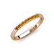 4 - Fiala 2.00 mm Citrine 7 Stone Wedding Band 