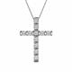 1 - Amen White Sapphire Cross Pendant 