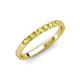 4 - Fiala 2.00 mm Yellow Sapphire 7 Stone Wedding Band 