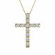 1 - Amen White Sapphire Cross Pendant 