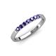 4 - Fiala 2.00 mm Iolite 7 Stone Wedding Band 