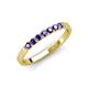4 - Fiala 2.00 mm Iolite 7 Stone Wedding Band 