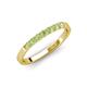 4 - Fiala 2.00 mm Peridot 7 Stone Wedding Band 