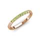 4 - Fiala 2.00 mm Peridot 7 Stone Wedding Band 