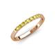 4 - Fiala 2.00 mm Yellow Sapphire 7 Stone Wedding Band 