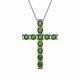 1 - Amen Green Garnet Cross Pendant 