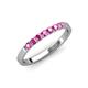 4 - Fiala 2.00 mm Pink Sapphire 7 Stone Wedding Band 