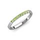 4 - Fiala 2.00 mm Peridot 7 Stone Wedding Band 