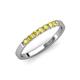 4 - Fiala 2.00 mm Yellow Sapphire 7 Stone Wedding Band 
