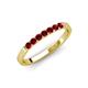 4 - Fiala 2.00 mm Ruby 7 Stone Wedding Band 