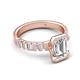 5 - Dionne 3.10 ctw IGI Certified Emerald Shape (9 X 6 mm) accented Baguette Shape Lab Grown Diamonds Engagement Ring 