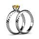 5 - Eudora 0.87 ct Classic Citrine Solitaire Bridal Set Ring 