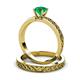 4 - Maren 0.80 ct Classic Emerald Solitaire Bridal Set Ring  