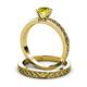 4 - Maren 1.00 ct Classic Yellow Diamond Solitaire Bridal Set Ring  