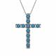 1 - Amen Blue Topaz Cross Pendant 