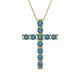 1 - Amen Blue Topaz Cross Pendant 