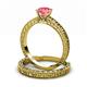 3 - Florian 0.87 ct Classic Pink Tourmaline (6.50 mm) Solitaire Bridal Set Ring  