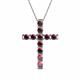 1 - Amen Rhodolite Garnet Cross Pendant 