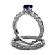 3 - Rachel 1.15 ct Classic Blue Sapphire (6.00 mm) Solitaire Bridal Set Ring  