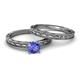 4 - Rachel 0.92 ct Classic Tanzanite (6.50 mm) Solitaire Bridal Set Ring  
