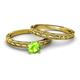 4 - Rachel 1.10 ct Classic Peridot (6.50 mm) Solitaire Bridal Set Ring  