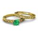 4 - Rachel 0.80 ct Classic Emerald (6.00 mm) Solitaire Bridal Set Ring  