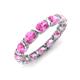 3 - Abigail 3.08 ctw Oval Shape Pink Sapphire Comfort fit Eternity Band 