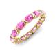 3 - Abigail 3.08 ctw Oval Shape Pink Sapphire Comfort fit Eternity Band 
