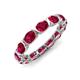 3 - Abigail 3.50 ctw Oval Shape Ruby Comfort fit Eternity Band 