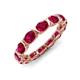 3 - Abigail 3.50 ctw Oval Shape Ruby Comfort fit Eternity Band 