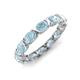 3 - Abigail 2.10 ctw Oval Shape Aquamarine Comfort fit Eternity Band 